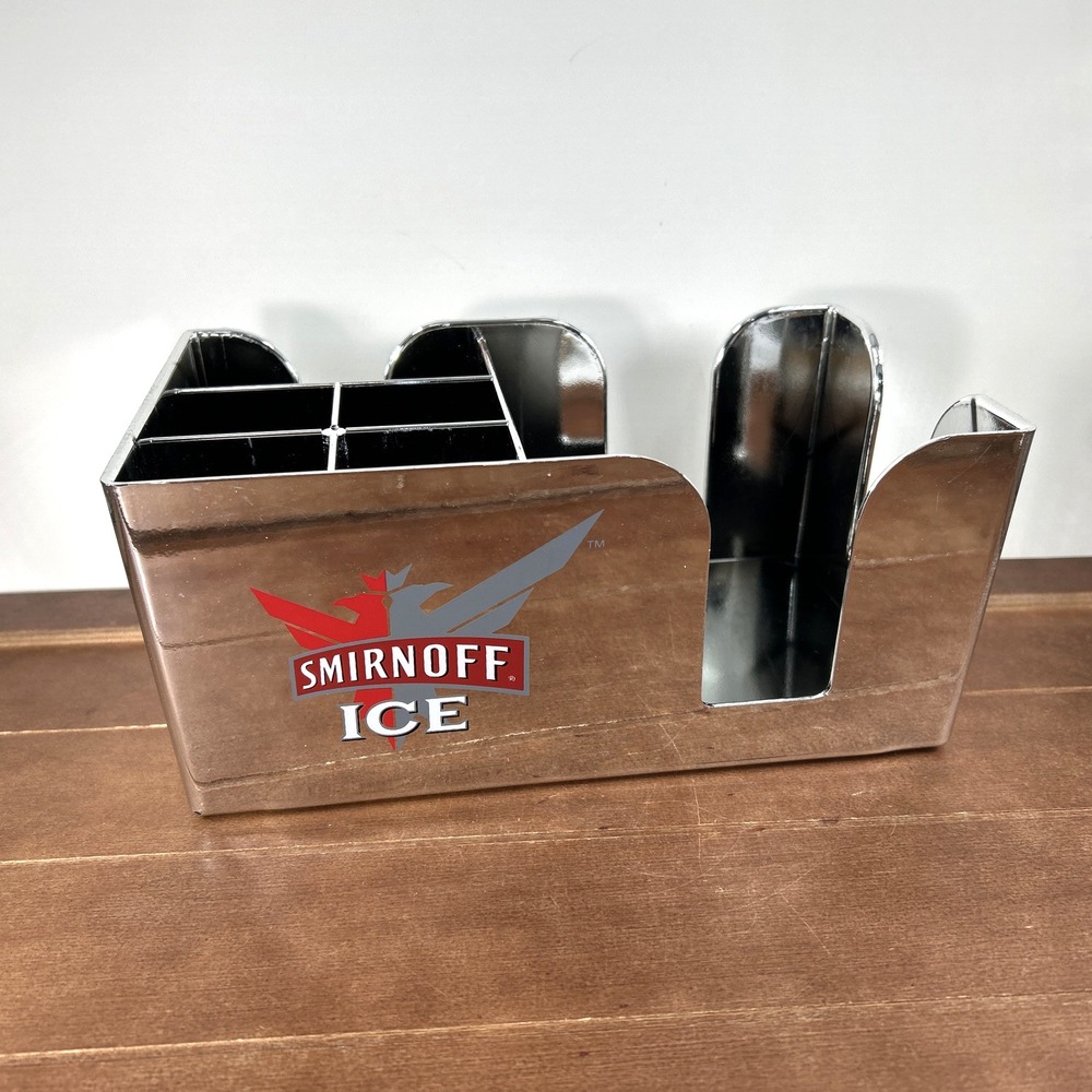 Smirnoff Ice Plastic Bar Caddy Organizer Bottle Napkin‎ Holder Vodka Promo